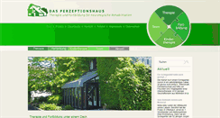 Desktop Screenshot of perzeptionshaus.de